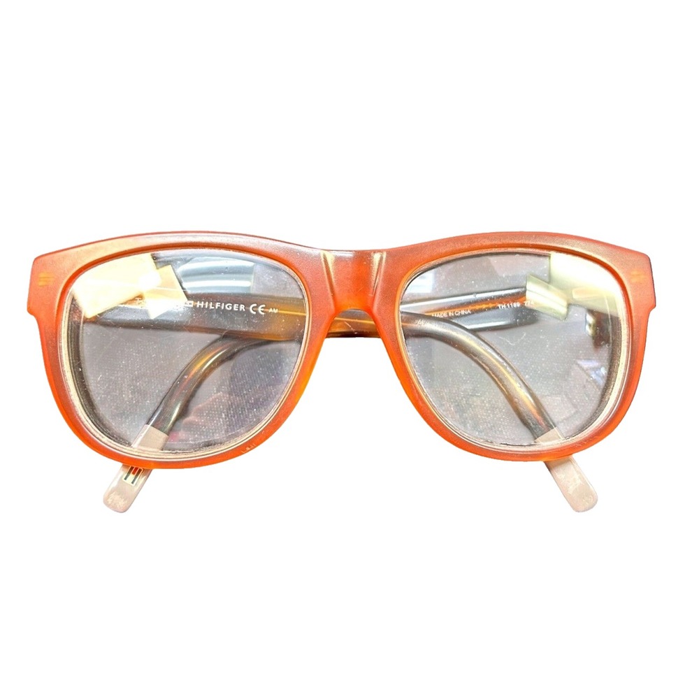 Tommy Hilfiger TH 1189 774 Orange Tortoise Rectangular Eyeglass‎ Fram Men Women